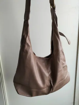 Borsa a sacca marrone con borsello