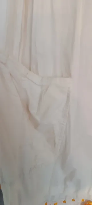 Vestido de fallera dorado y verde azulado