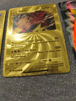 Carte Pokémon Dorate Palkia, Raichu, Pikachu