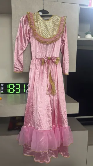 Vestito Carnevale Principessa Rosa 6-9 anni