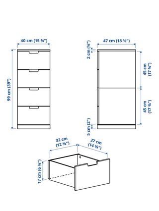 Cómoda blanca 4 cajones