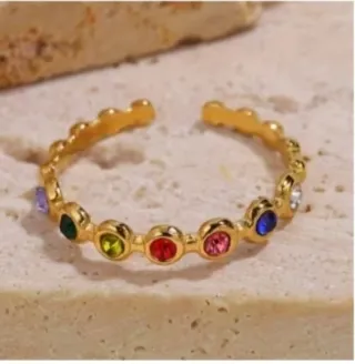 Pendientes y Anillo Multicolor