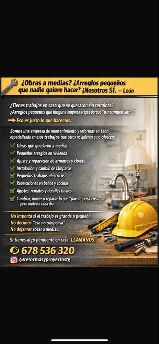 ¿Obras a medias? ¿Arreglos pequeños?