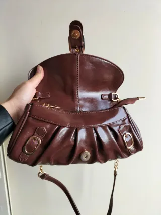 Borsa a spalla vintage marrone