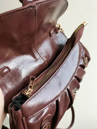 Borsa a spalla vintage marrone