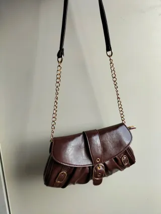 Borsa a spalla vintage marrone