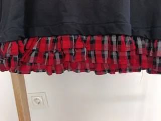 Vestido negro corto con corazón talla M