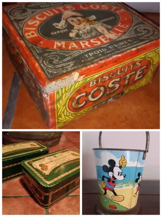 Lote 3 latas hojalata antiguas