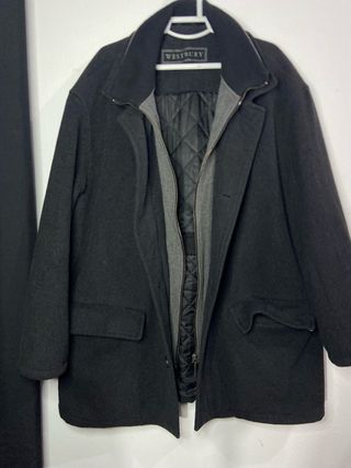 Abrigo Lana WESTBURY Talla 58 XXL Negro