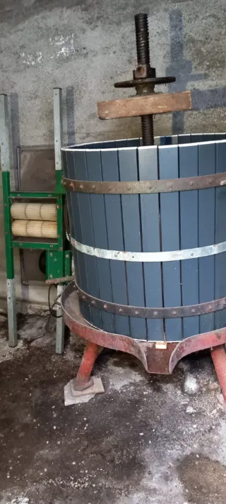 Prensa de vino y trituradora