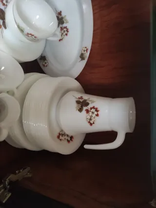 Vajilla Opalina Vintage Flor Almendro Arcopal