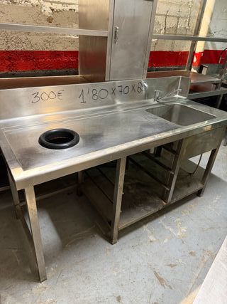 Fregadero Cocina Industrial 180x70x85cm