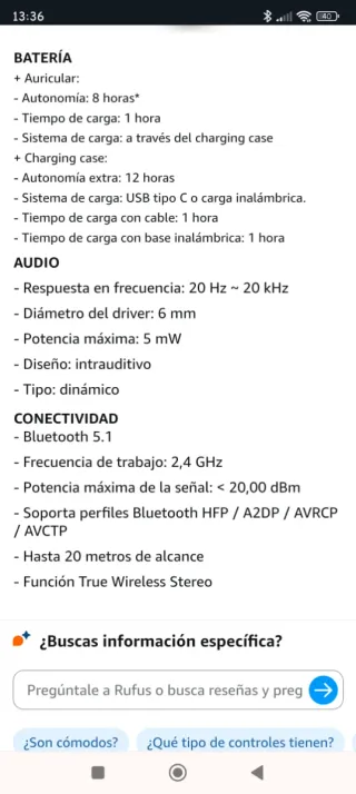 Auriculares Energy Sistem True Wireless