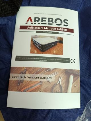 Colchón Hinchable AREBOS Autohinchable 95x203x51