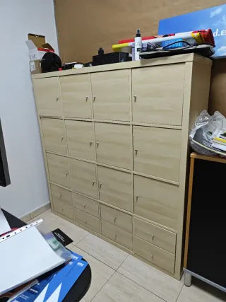 Armario Almacenaje Madera Claro