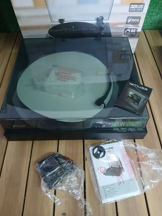 Tocadiscos Muse - 2 velocidades, USB, RCA