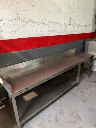 Mesa Acero Inox Cocina Industrial 227x60x68cm