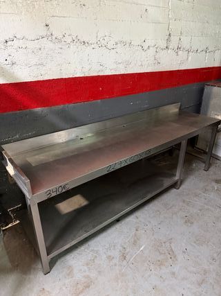 Mesa Acero Inox Cocina Industrial 227x60x68cm
