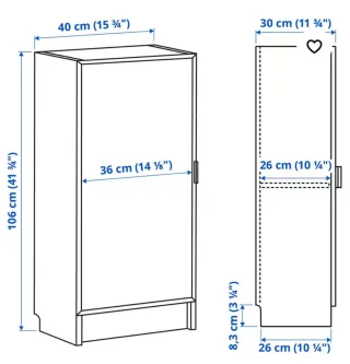 Mueble vitrina Billy Hogbo con puerta de cristal