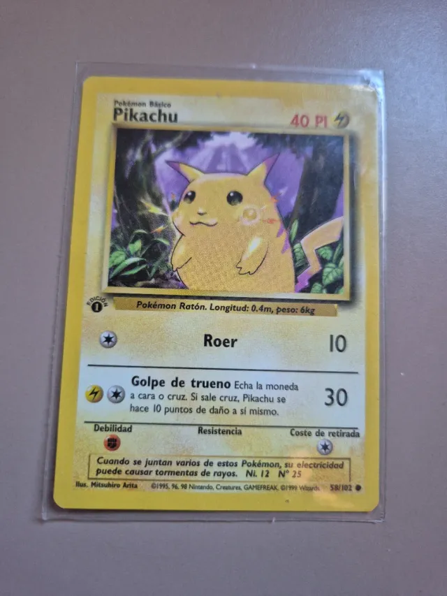 pikachu pokemon card value 58 102 Lot of 6 1999 Pokmon 23k Gold Plated Trading Card Pokeball Burger Kin   Core Gaming