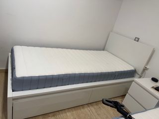 2 Estructuras Cama Blancas + Colchones