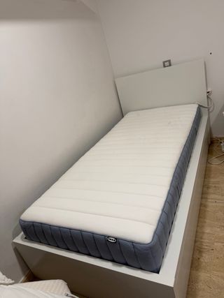 2 Estructuras Cama Blancas + Colchones