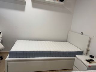 2 Estructuras Cama Blancas + Colchones