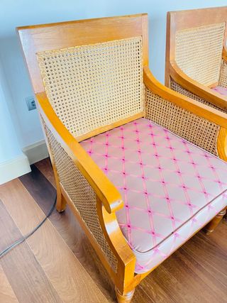 2 Butacas Becara Madera y Rattan