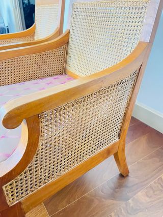 2 Butacas Becara Madera y Rattan