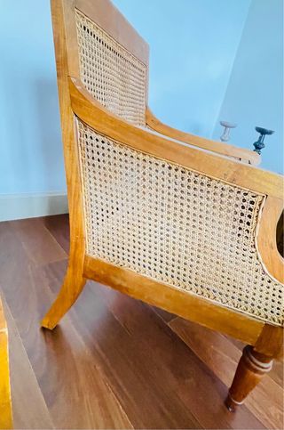 2 Butacas Becara Madera y Rattan