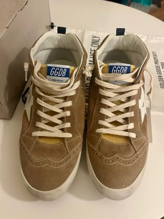 Golden Goose Mid Star Suede T43 Beige/Amarillo