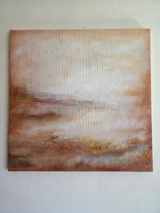 Cuadro abstracto pintado a mano