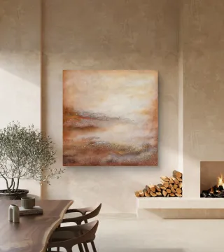 Cuadro abstracto pintado a mano