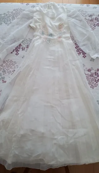 Vestido Novia Años 70 Blanco