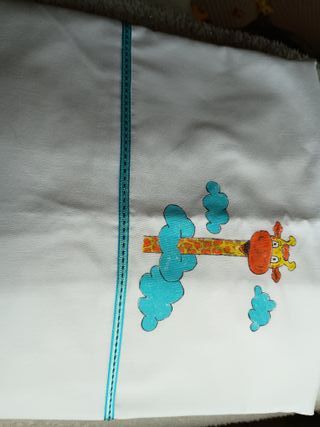 Juego sábanas cuna algodón jirafa