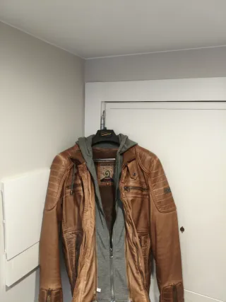 Cazadora Piel Marrón Talla M