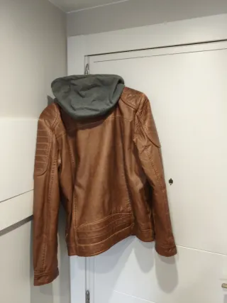 Cazadora Piel Marrón Talla M