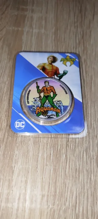 Moneda Plata 999 DC Comics Aquaman