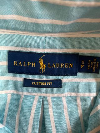 Camisa Polo Ralph Lauren Rayas Azul y Blanco