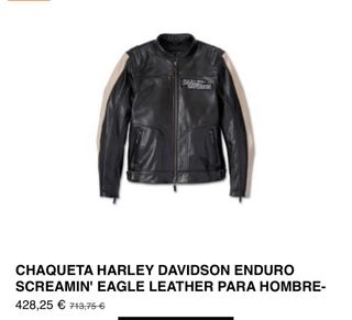 Chaqueta Harley-Davidson Negra y Beige