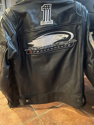 Chaqueta Harley-Davidson Negra y Beige