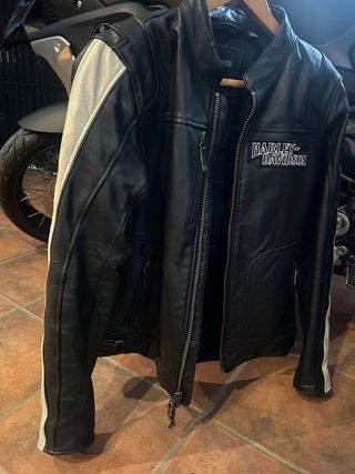 Chaqueta Harley-Davidson Negra y Beige