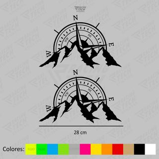 Pegatinas rosa de los vientos brujula