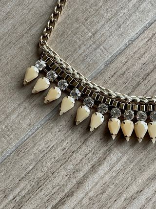 Collana Accessorize beige e oro con pietre