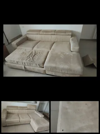 Divano letto 3 posti con penisola