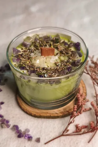 Vela de soja de Ruda Artesanal - Aire Puro y Calma