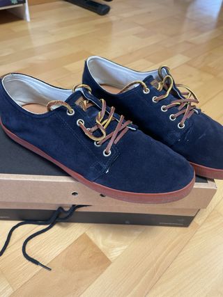 Zapatos Pompeii Azul Marino y Rojo