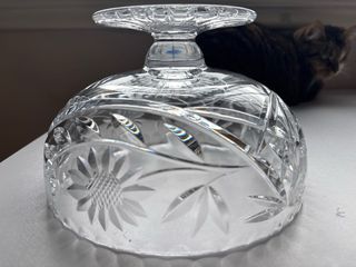 Frutero de cristal tallado