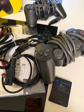 Playstation 2 Slim Nera completa, con scatola originale