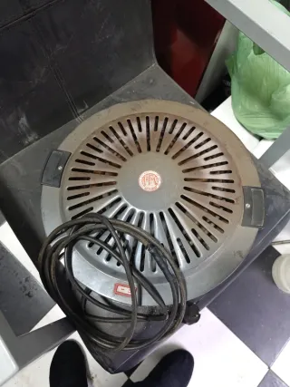 Brasero elettrico in metallo e plastica